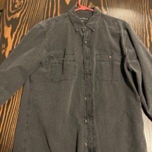 J Crew Men's Black Jean Button Down
